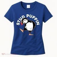 Stud Puffin Funny Seabird Animal Lover Stud Muffin Cool Gift Women's T-Shirt thumb 0