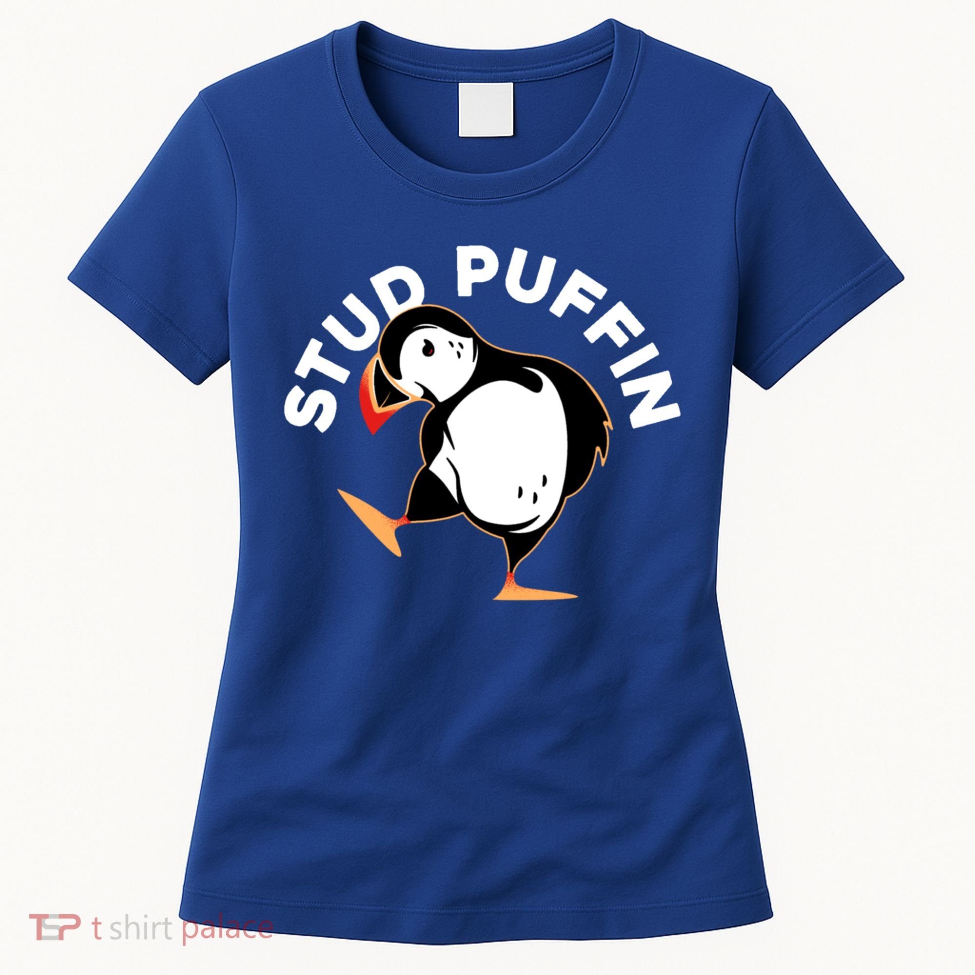 Stud Puffin Funny Seabird Animal Lover Stud Muffin Cool Gift Women's T-Shirt