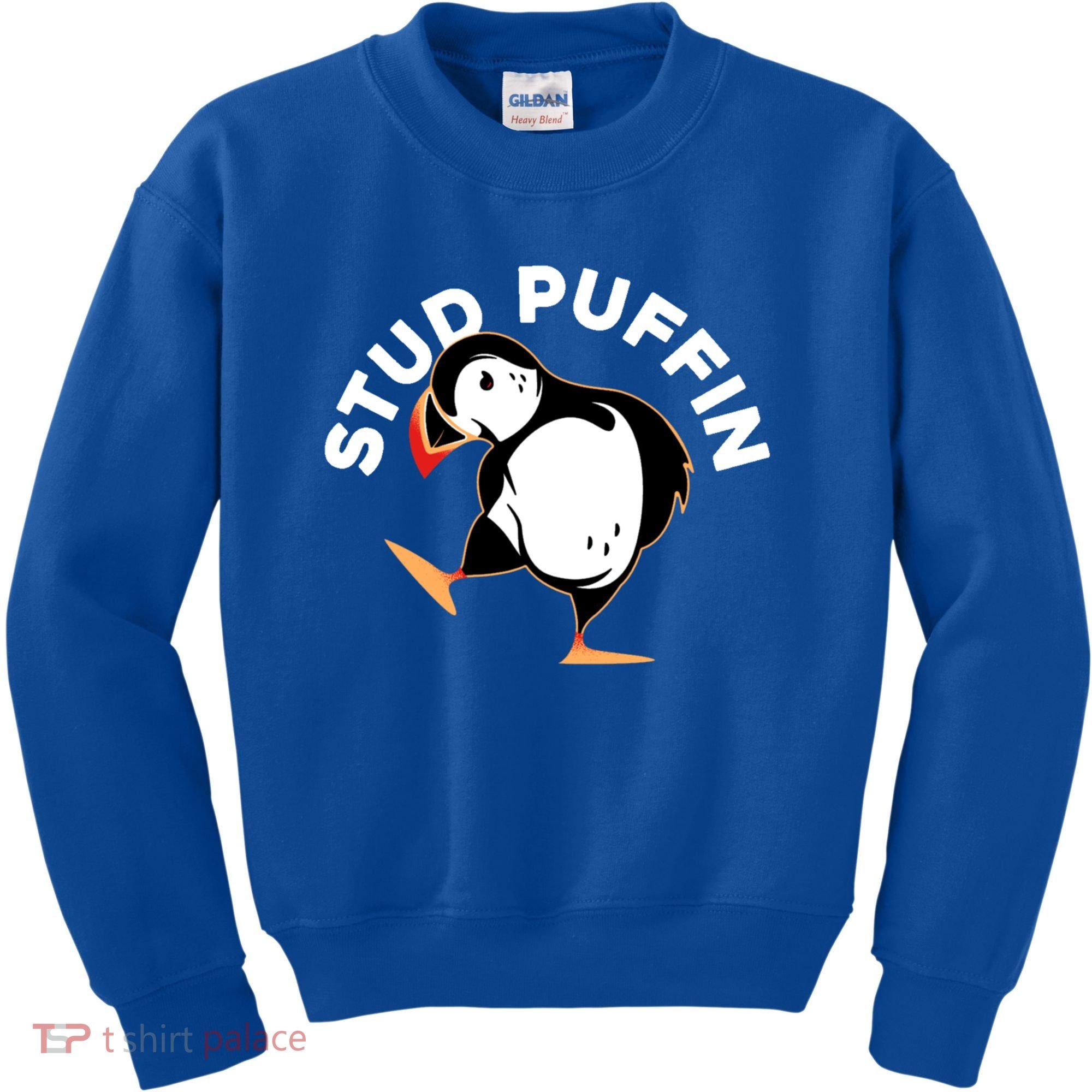 Stud Puffin Funny Seabird Animal Lover Stud Muffin Cool Gift Kids Sweatshirt