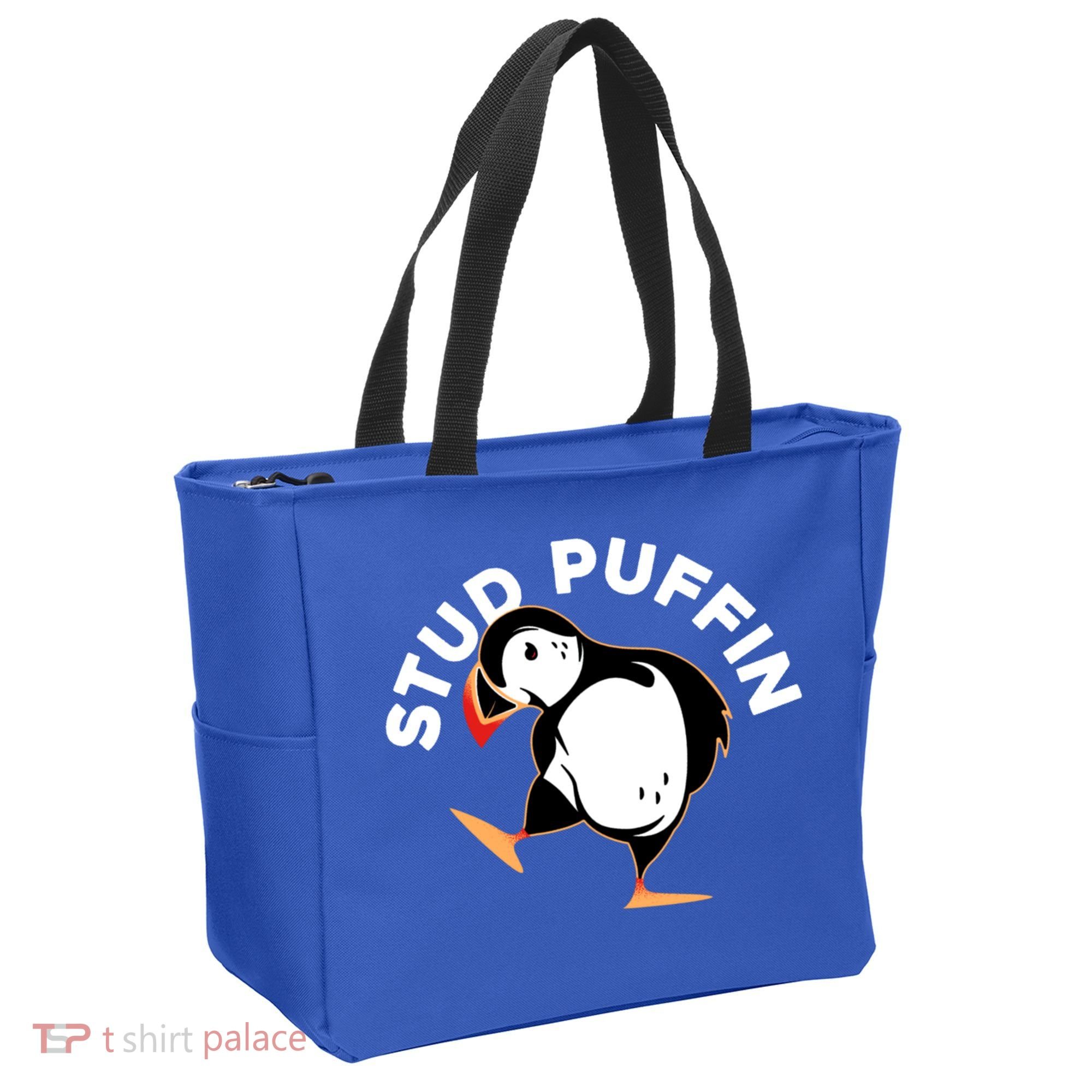 Stud Puffin Funny Seabird Animal Lover Stud Muffin Cool Gift Tote Bag