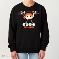 Sushi Power Funny Gym Vegetarian Muscle Powerlifting Women's Sweatshirt thumb 0