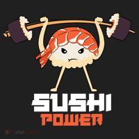 Sushi Power Funny Gym Vegetarian Muscle Powerlifting Women's Sweatshirt thumb 2