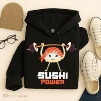 Sushi Power Funny Gym Vegetarian Muscle Powerlifting Hoodie thumb 4