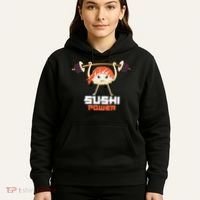 Sushi Power Funny Gym Vegetarian Muscle Powerlifting Hoodie thumb 5