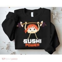 Sushi Power Funny Gym Vegetarian Muscle Powerlifting Sweatshirt thumb 2