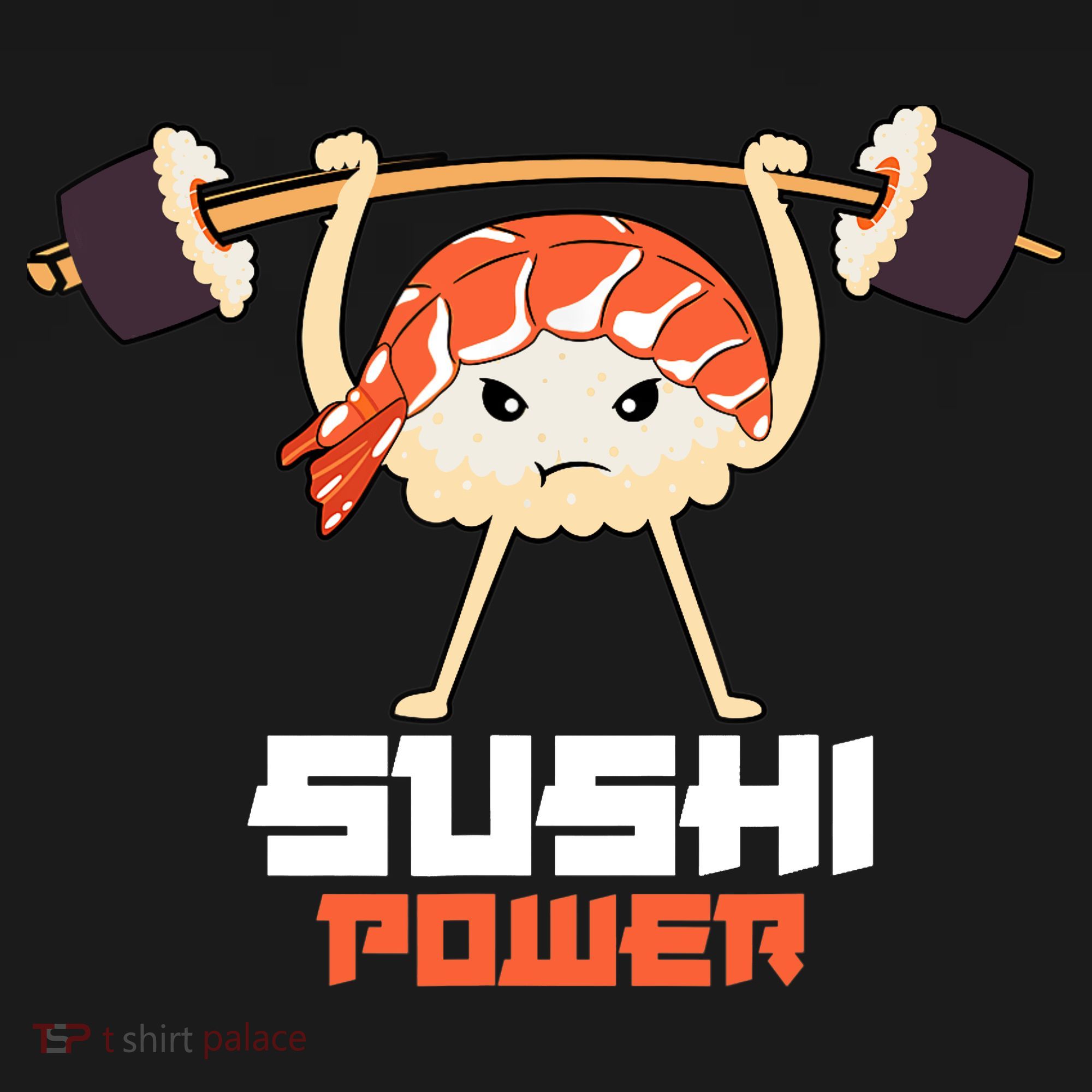 Sushi Power Funny Gym Vegetarian Muscle Powerlifting Sweatshirt