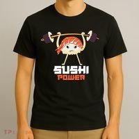Sushi Power Funny Gym Vegetarian Muscle Powerlifting T-Shirt thumb 3