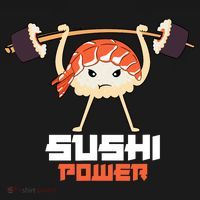 Sushi Power Funny Gym Vegetarian Muscle Powerlifting Women's Hoodie thumb 2