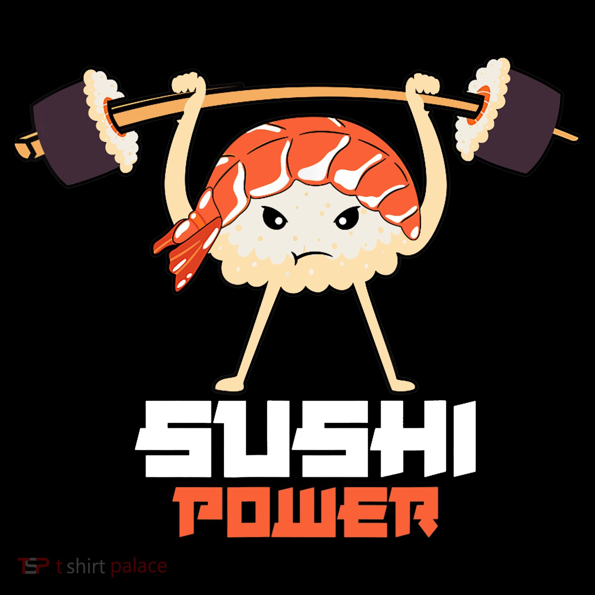 Sushi Power Funny Gym Vegetarian Muscle Powerlifting Women's Hoodie