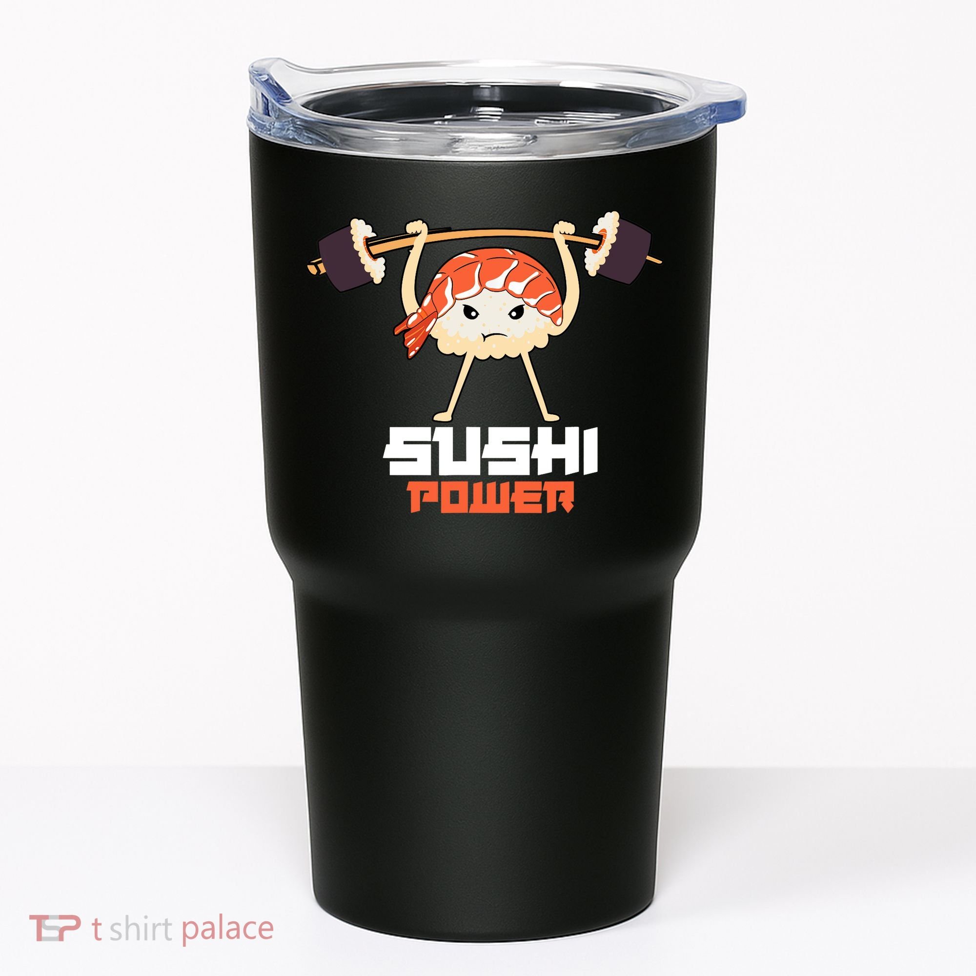 Sushi Power Funny Gym Vegetarian Muscle Powerlifting Tumbler
