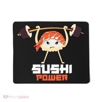 Sushi Power Funny Gym Vegetarian Muscle Powerlifting Mousepad thumb 0