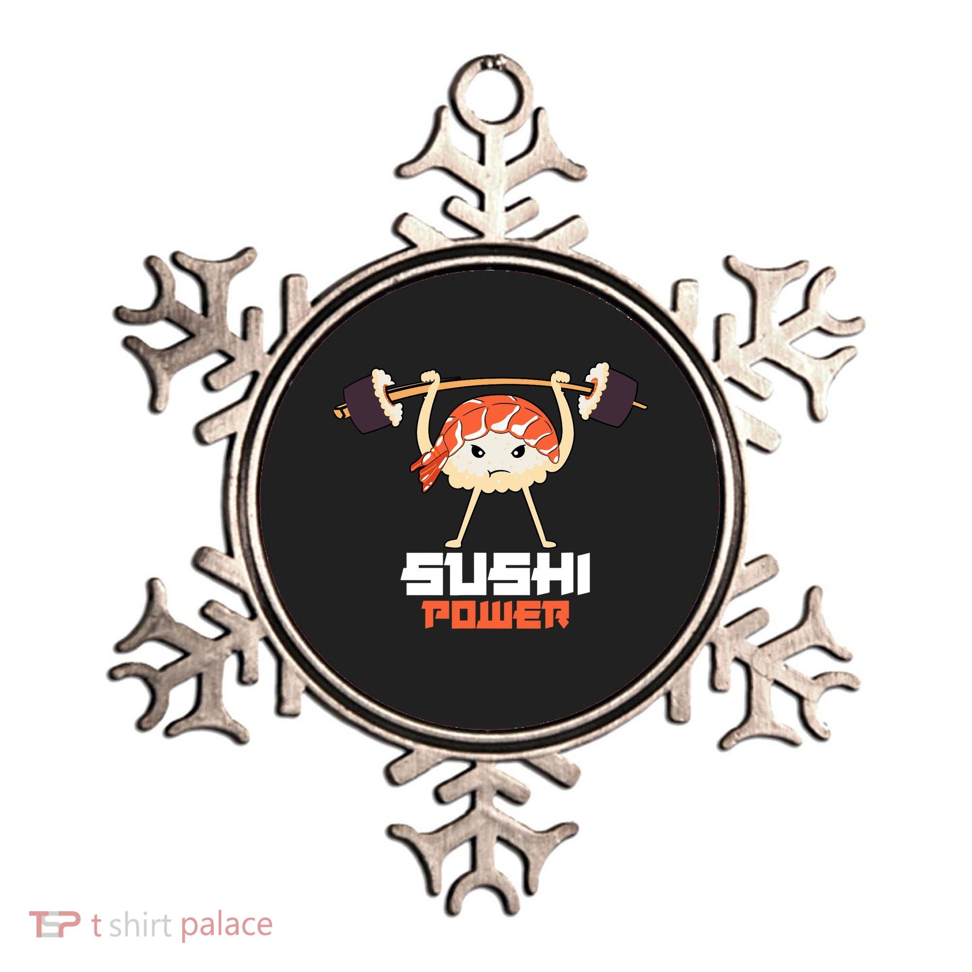 Sushi Power Funny Gym Vegetarian Muscle Powerlifting Ornament