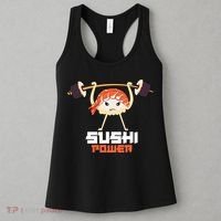 Sushi Power Funny Gym Vegetarian Muscle Powerlifting Women's Tank Top thumb 3