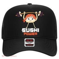 Sushi Power Funny Gym Vegetarian Muscle Powerlifting Hat thumb 0