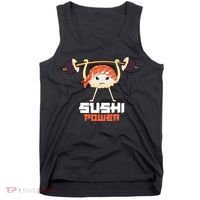 Sushi Power Funny Gym Vegetarian Muscle Powerlifting Tank Top thumb 0