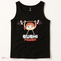 Sushi Power Funny Gym Vegetarian Muscle Powerlifting Tank Top thumb 2