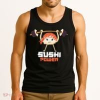 Sushi Power Funny Gym Vegetarian Muscle Powerlifting Tank Top thumb 3