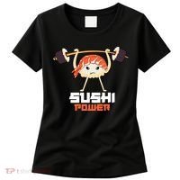 Sushi Power Funny Gym Vegetarian Muscle Powerlifting Women's T-Shirt thumb 0