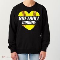 Softball Player Family Funny Gift Softball Granny Heart Gift Women's Sweatshirt thumb 0