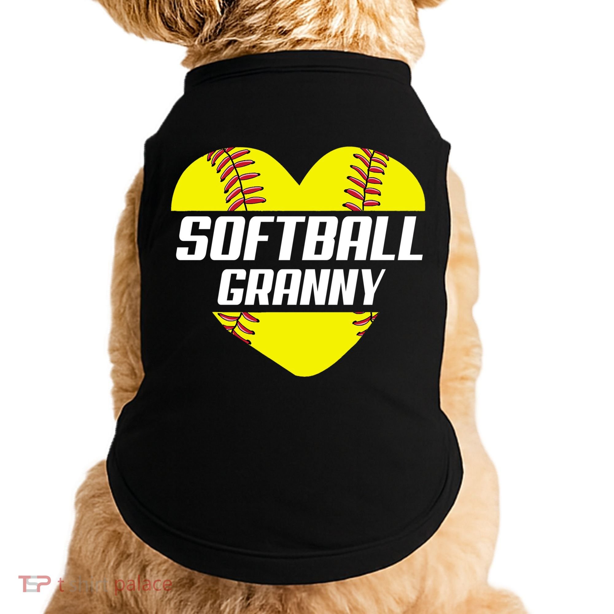 Softball Player Family Funny Gift Softball Granny Heart Gift Doggie Tank