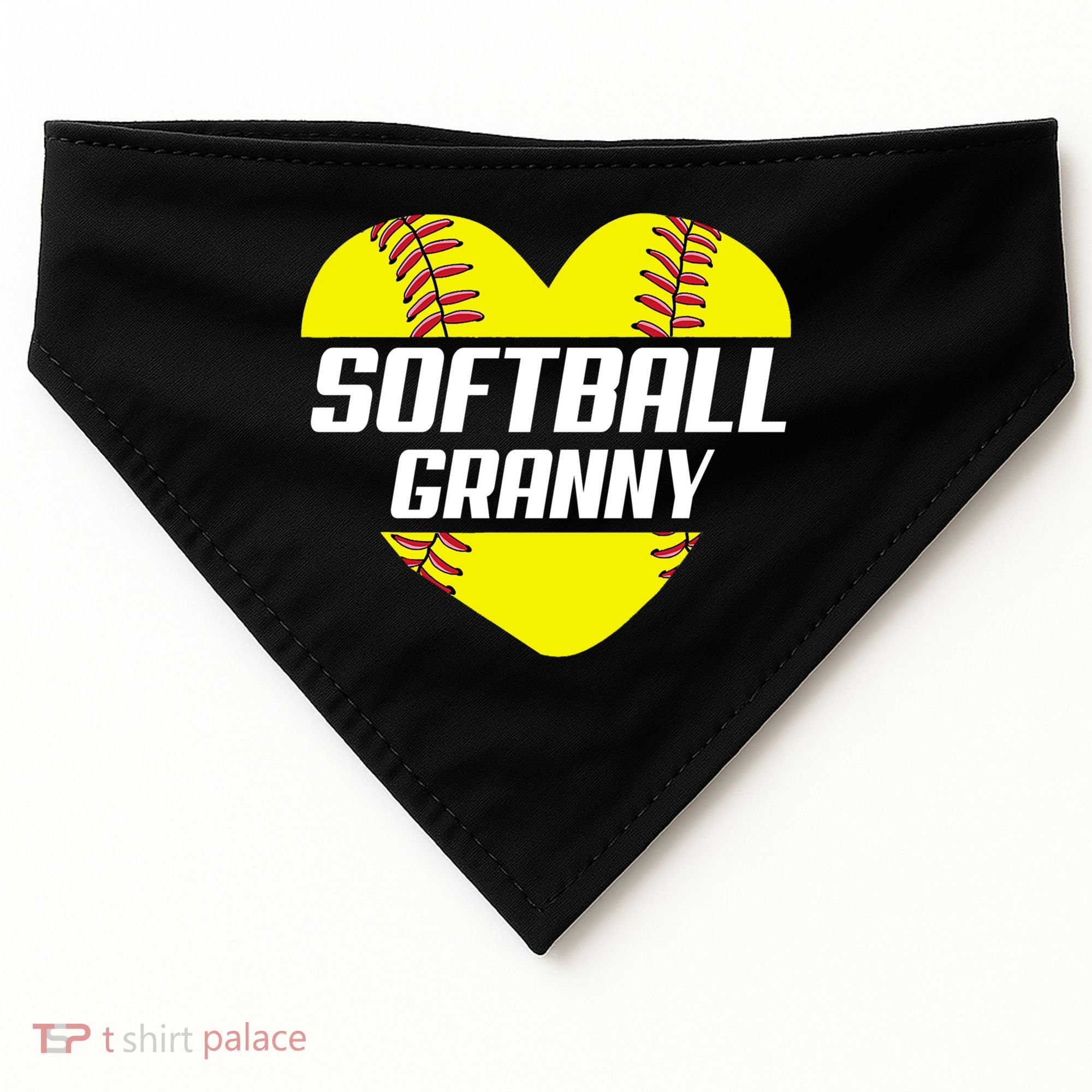 Softball Player Family Funny Gift Softball Granny Heart Gift USA-Made Doggie Bandana