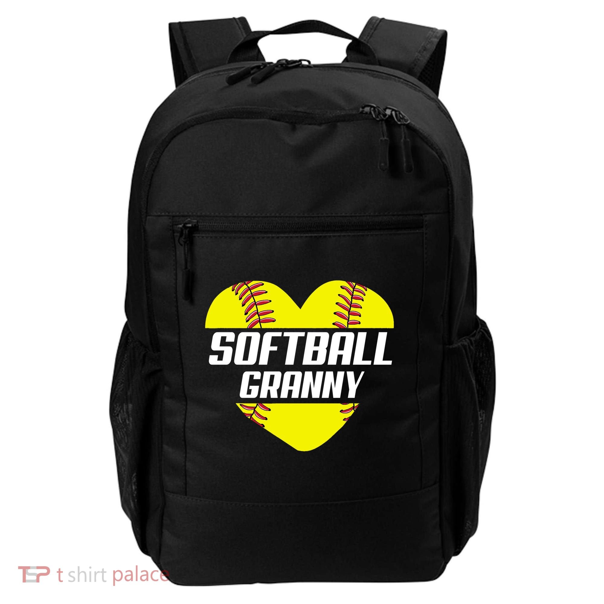 Softball Player Family Funny Gift Softball Granny Heart Gift Backpack