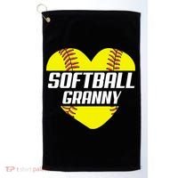 Softball Player Family Funny Gift Softball Granny Heart Gift Golf Towel thumb 0