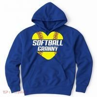 Softball Player Family Funny Gift Softball Granny Heart Gift Hoodie thumb 0