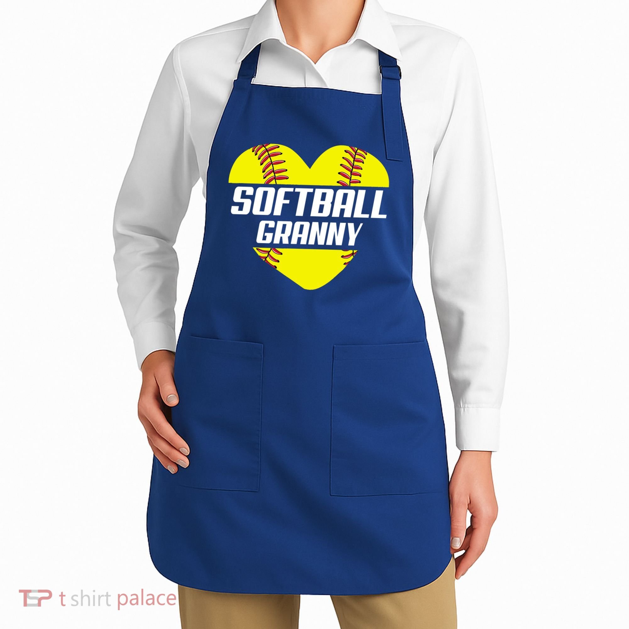 Softball Player Family Funny Gift Softball Granny Heart Gift Apron