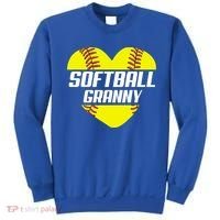 Softball Player Family Funny Gift Softball Granny Heart Gift Sweatshirt thumb 0