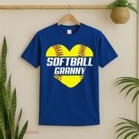 Softball Player Family Funny Gift Softball Granny Heart Gift T-Shirt thumb 2