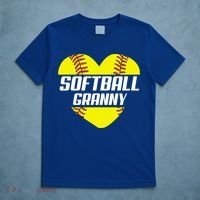 Softball Player Family Funny Gift Softball Granny Heart Gift T-Shirt thumb 5