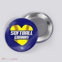 Softball Player Family Funny Gift Softball Granny Heart Gift Button thumb 0