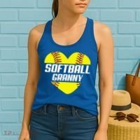 Softball Player Family Funny Gift Softball Granny Heart Gift Women's Tank Top thumb 2