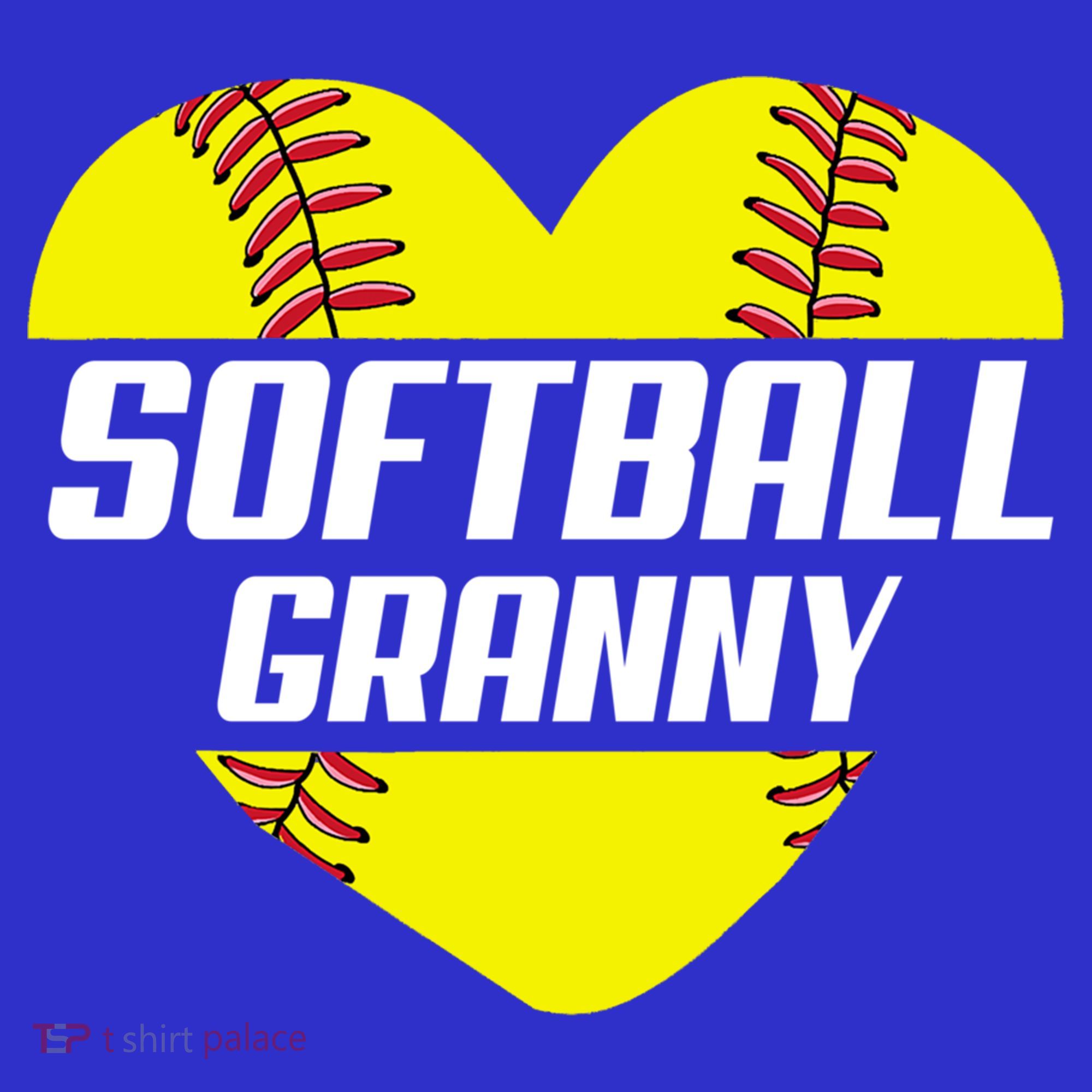 Softball Player Family Funny Gift Softball Granny Heart Gift Women's Tank Top