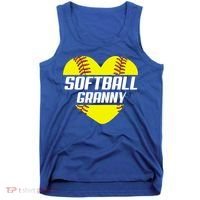 Softball Player Family Funny Gift Softball Granny Heart Gift Tank Top thumb 0