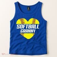 Softball Player Family Funny Gift Softball Granny Heart Gift Tank Top thumb 2