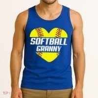 Softball Player Family Funny Gift Softball Granny Heart Gift Tank Top thumb 3