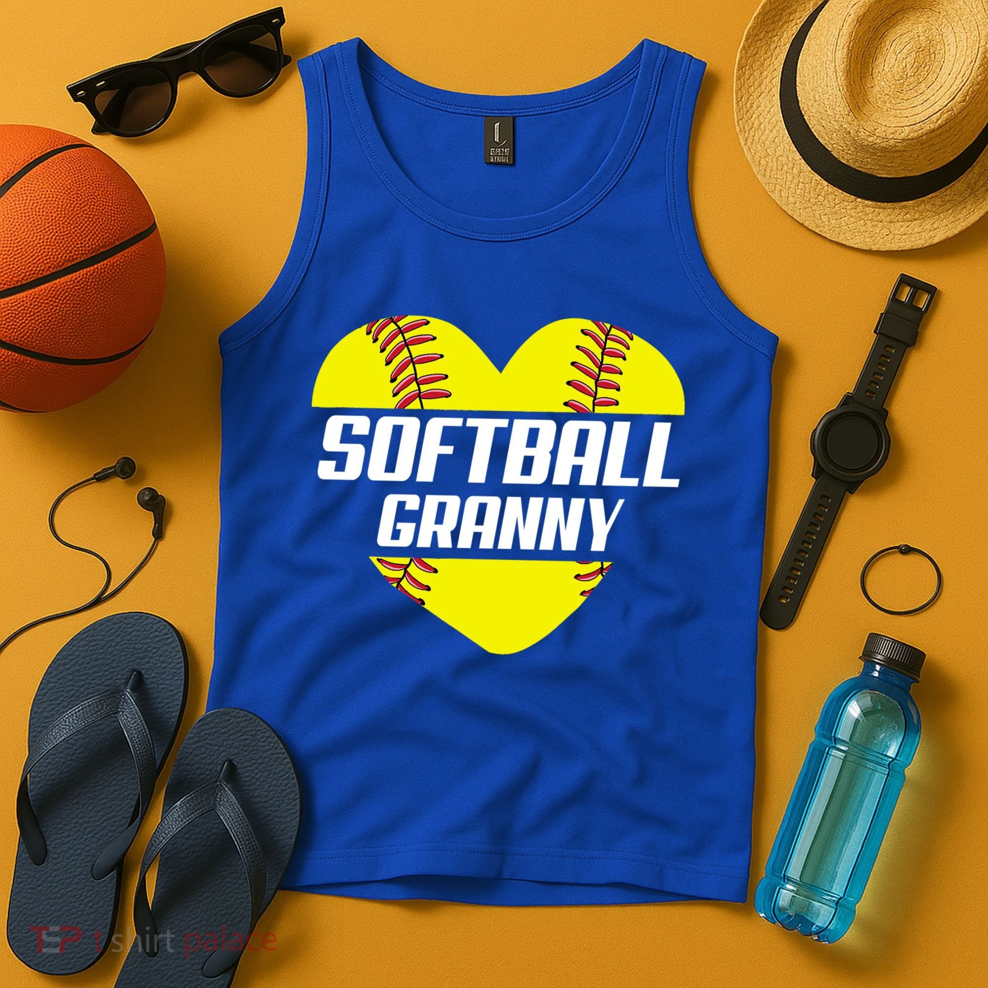 Softball Player Family Funny Gift Softball Granny Heart Gift Tank Top