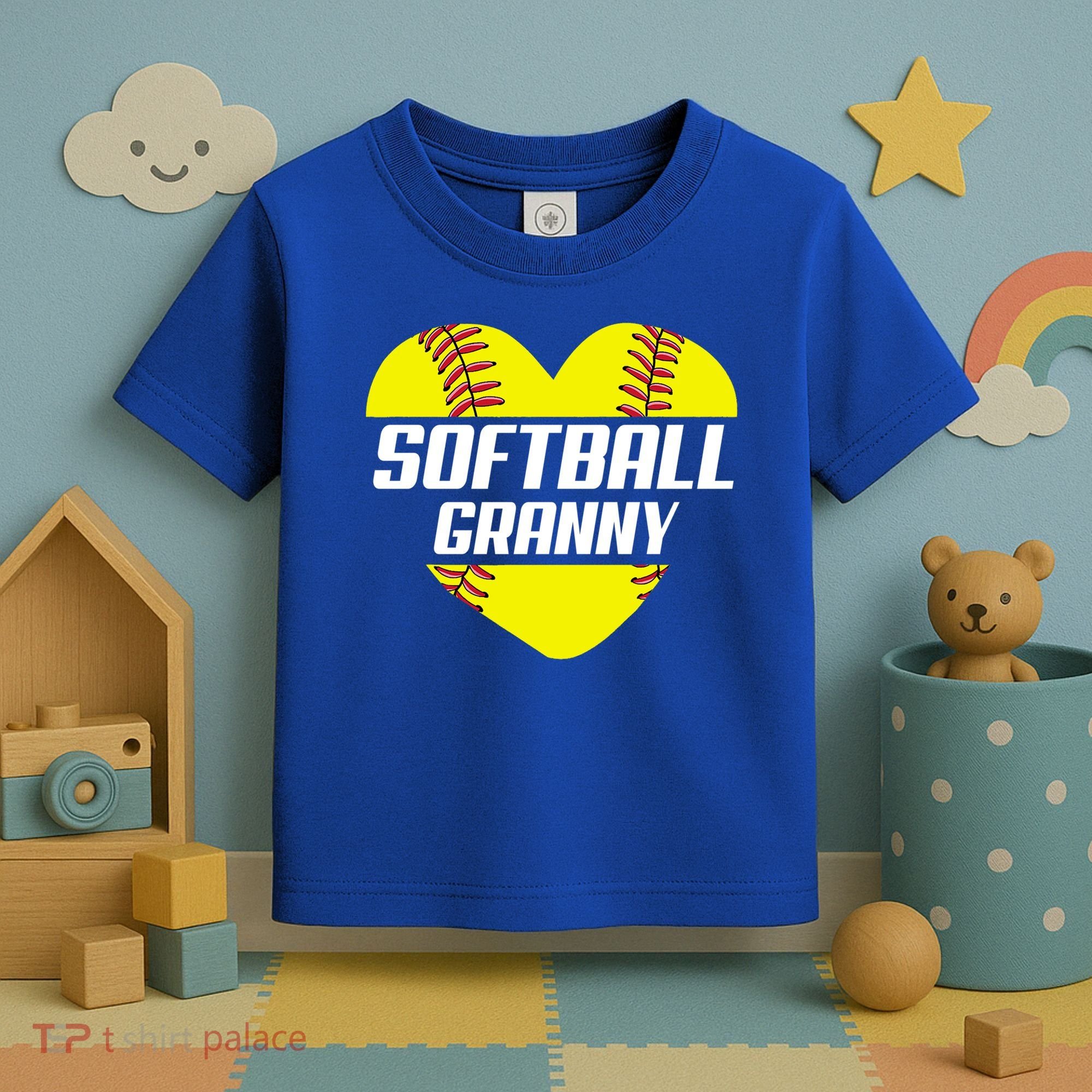 Softball Player Family Funny Gift Softball Granny Heart Gift Toddler T-Shirt