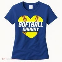 Softball Player Family Funny Gift Softball Granny Heart Gift Women's T-Shirt thumb 0