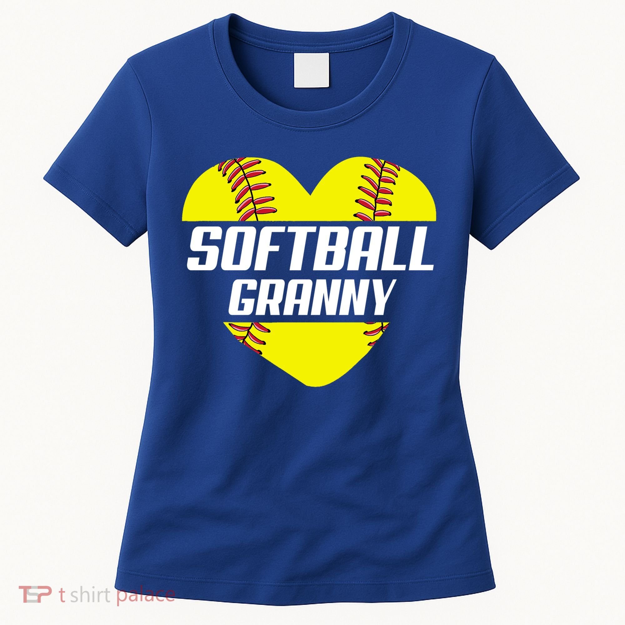 Softball Player Family Funny Gift Softball Granny Heart Gift Women's T-Shirt
