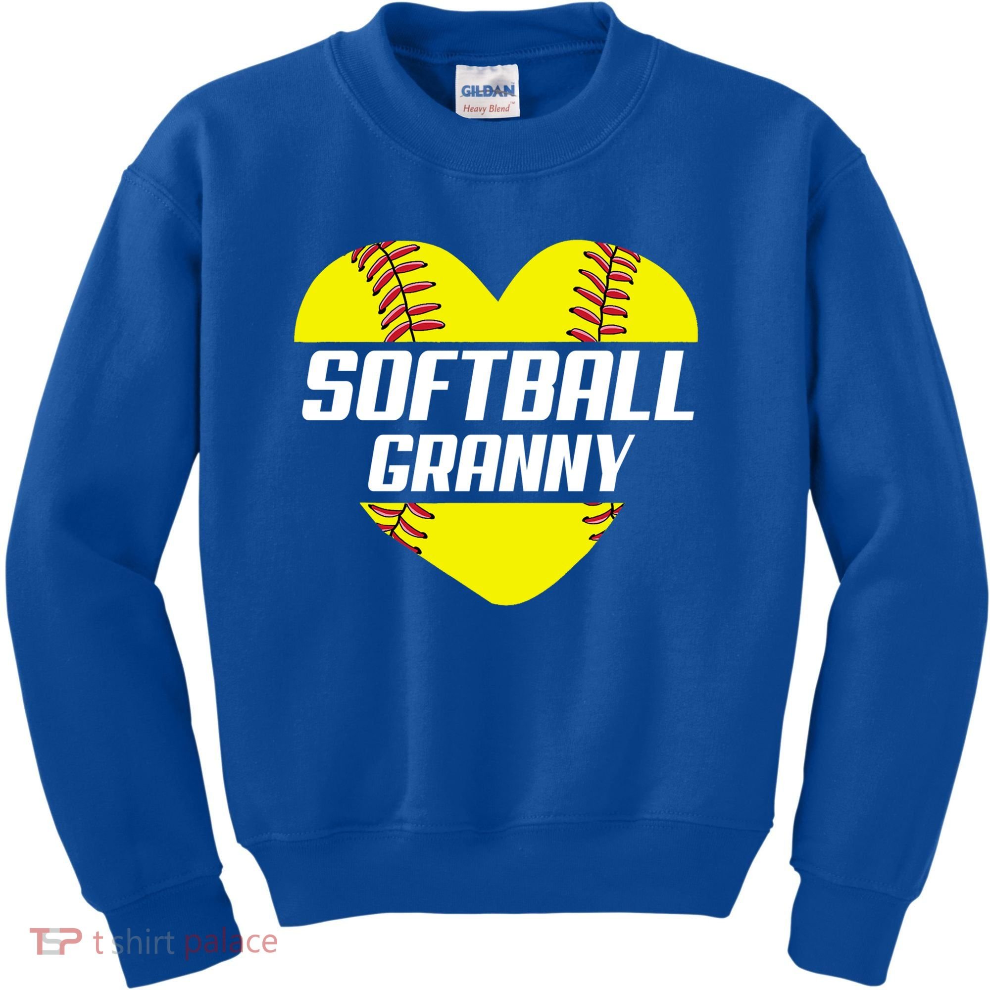 Softball Player Family Funny Gift Softball Granny Heart Gift Kids Sweatshirt