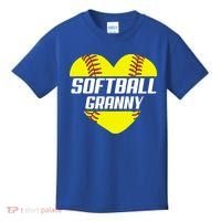 Softball Player Family Funny Gift Softball Granny Heart Gift Kids T-Shirt thumb 0