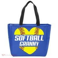 Softball Player Family Funny Gift Softball Granny Heart Gift Tote Bag thumb 0