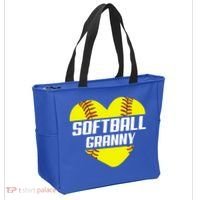 Softball Player Family Funny Gift Softball Granny Heart Gift Tote Bag thumb 2