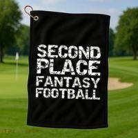 Second Place Fantasy Football Golf Towel thumb 1