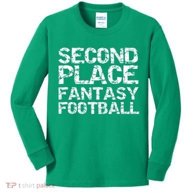 Second Place Fantasy Football Kids Long Sleeve Shirt