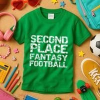 Second Place Fantasy Football Kids T-Shirt thumb 3