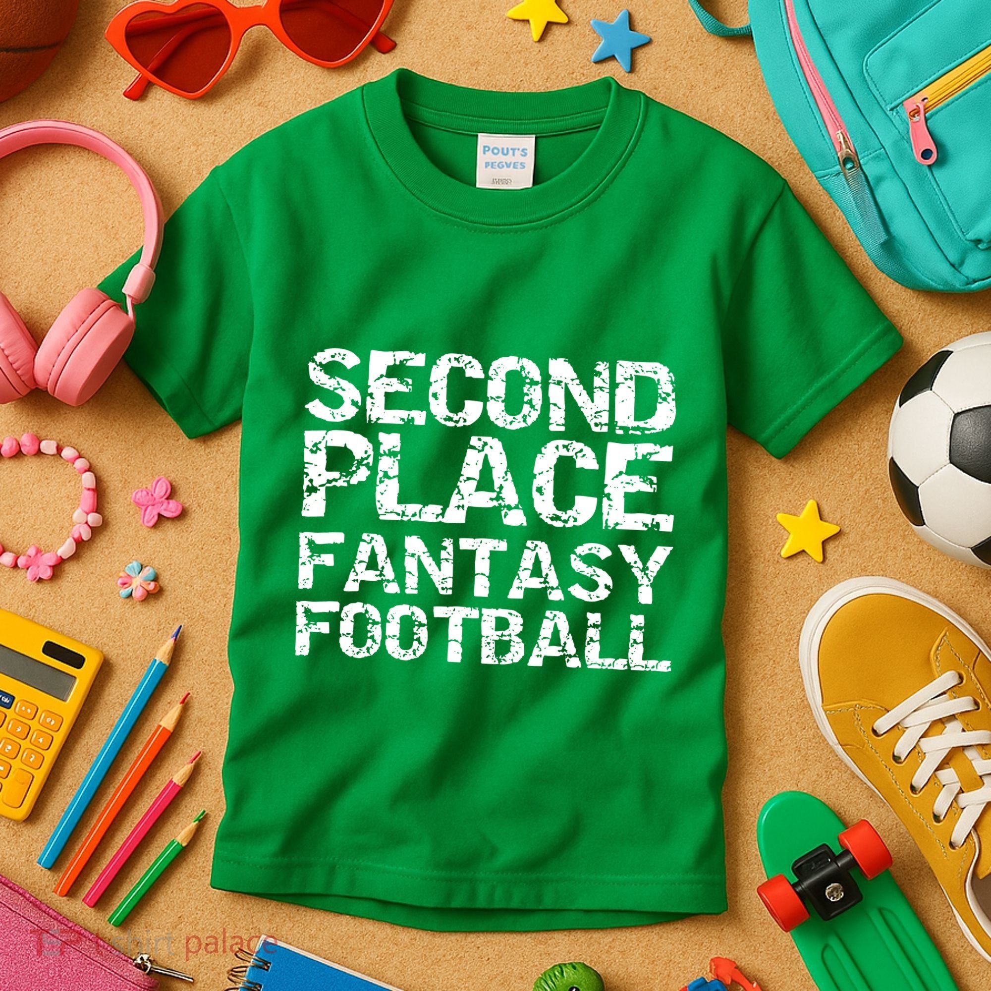 Second Place Fantasy Football Kids T-Shirt